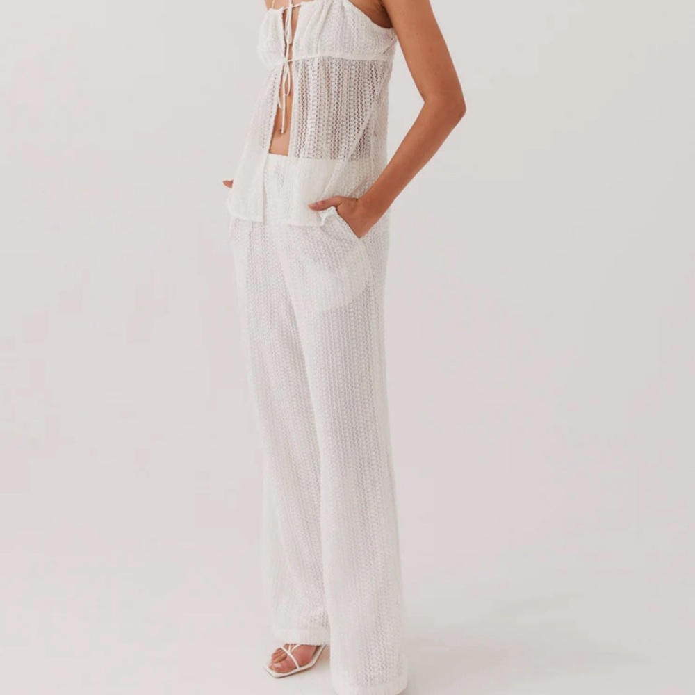 Peppermayo White Wide Leg Pants